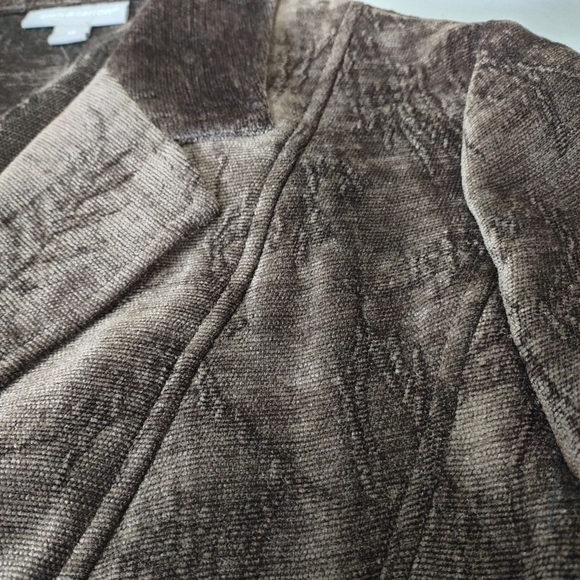 Croft & Barrow Women's Brown Chenille Blazer Jacket Size 12 - Picture 6 of 8